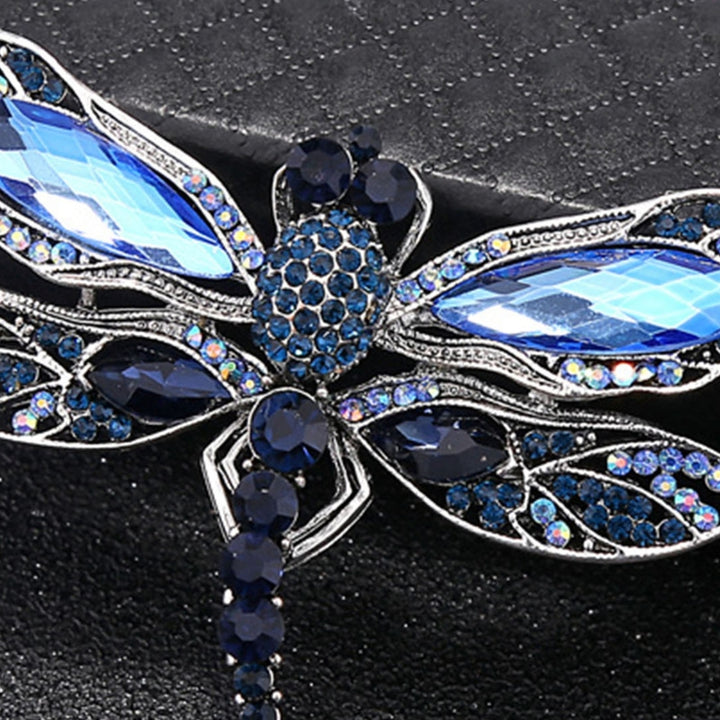 Realistic Exquisite Lapel Pin Gift Blue Rhinestone Dragonfly Brooch Backpack Accessories Image 8