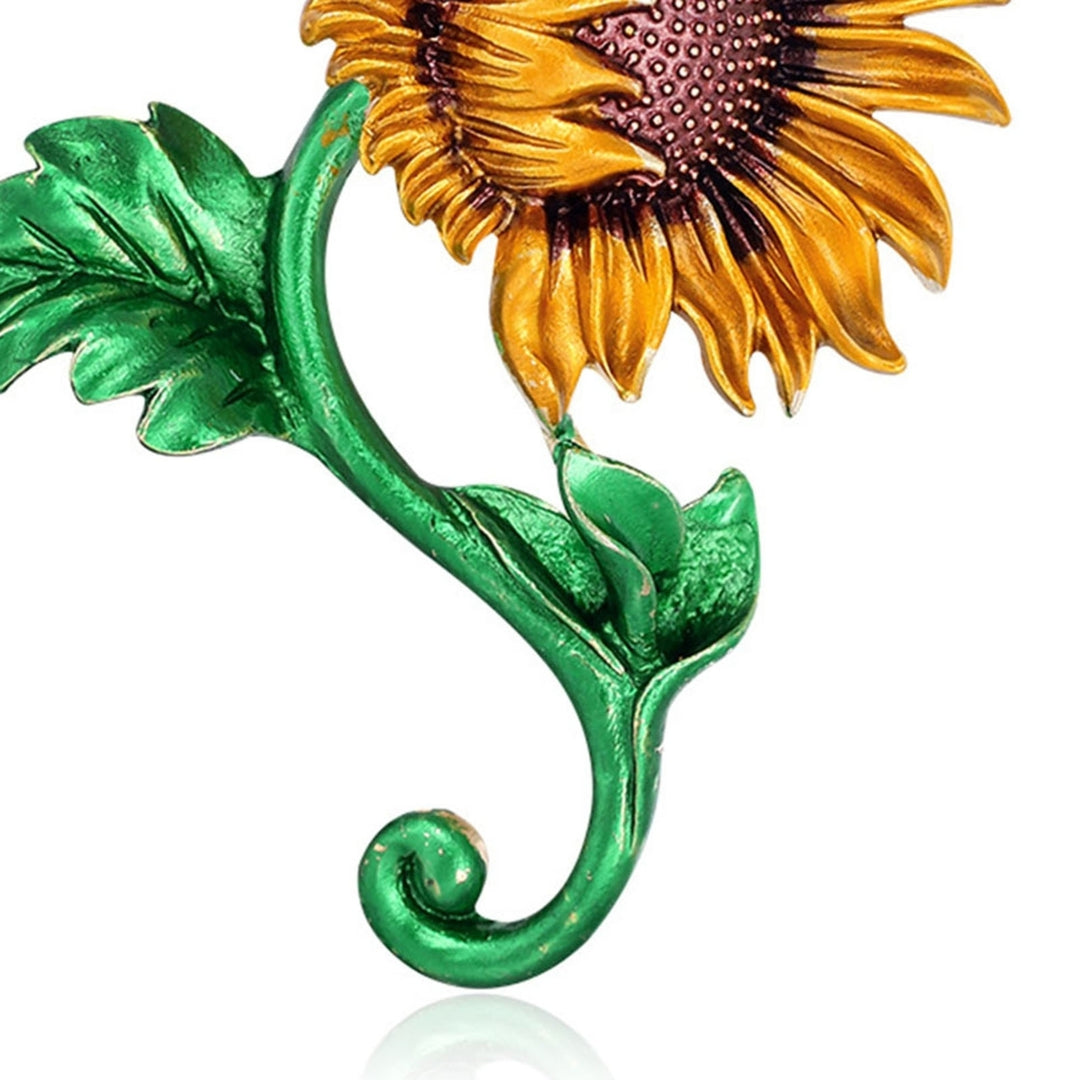 Brooch Pin Sunflower Enamel Jewelry Sweet Fashion Appearance Brooch Clothes Decor Image 10