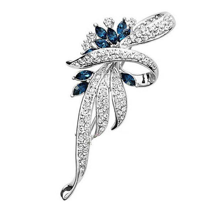 Shining Rhinestone Bauhinia Women Brooch Electroplated Elegant Party Jewelry Brooch Clothes Decor Image 2