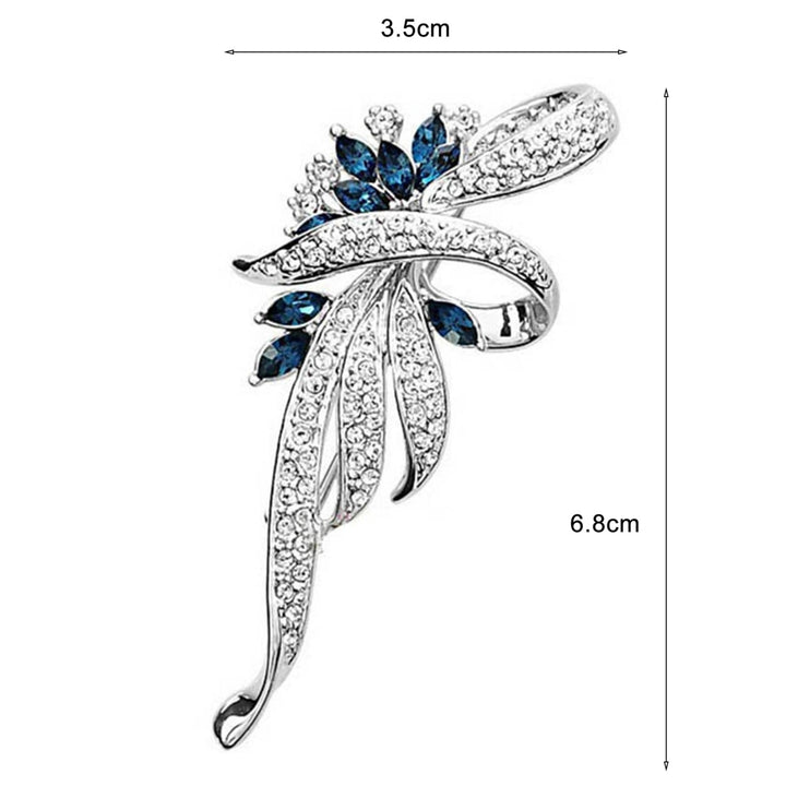 Shining Rhinestone Bauhinia Women Brooch Electroplated Elegant Party Jewelry Brooch Clothes Decor Image 8