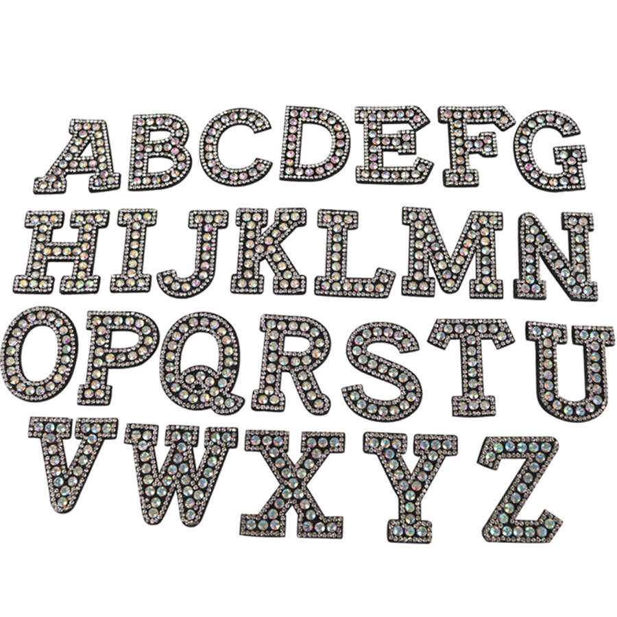 26Pcs Exquisite Rhinestones Decoration Clothing Patches Alphabet A-Z Ironing Drill Stickers for Home Image 1