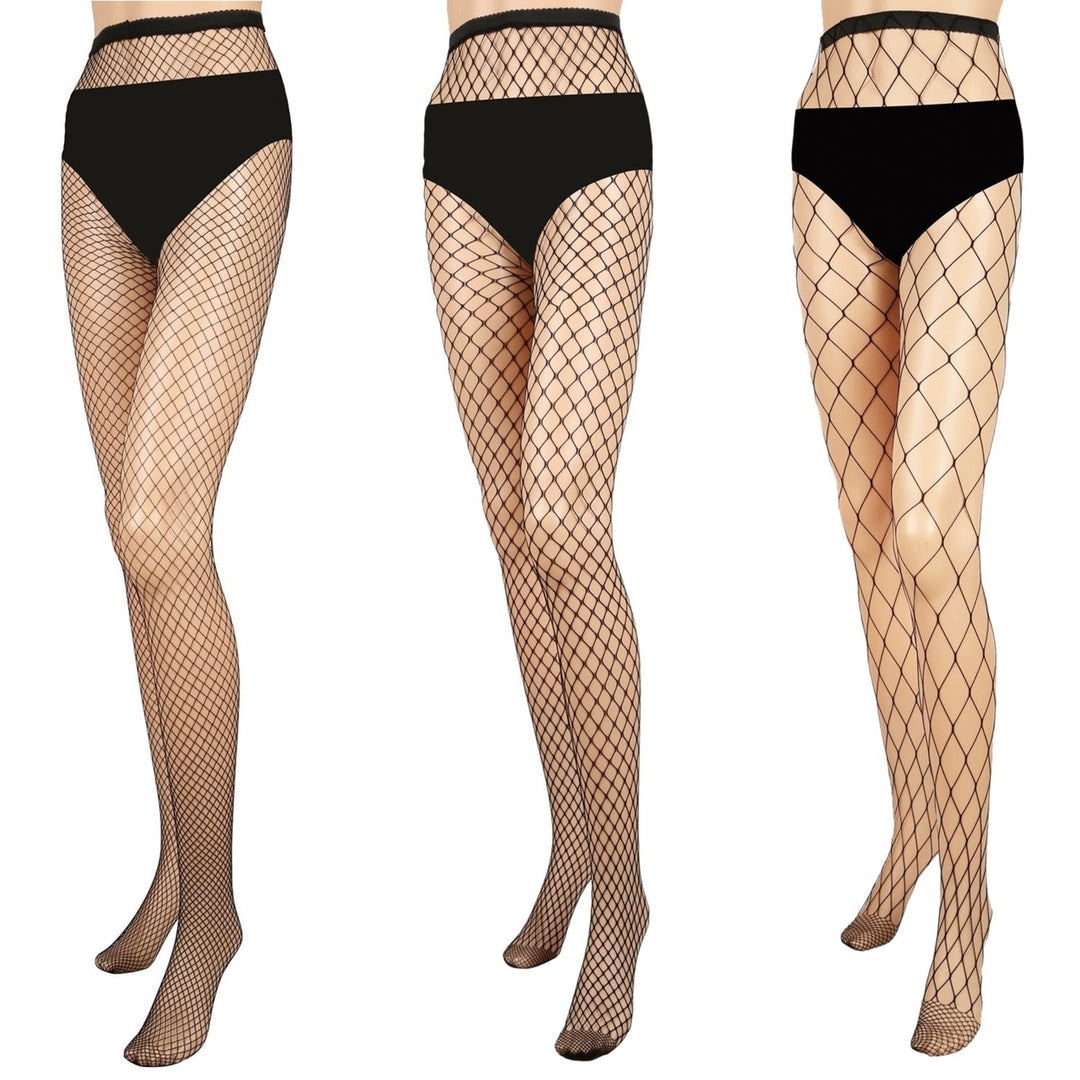 Women Fishnet Tights Sexy High Waist Fishnet Pantyhose Stretchy Mesh Hollow Out Tights Stockings Image 1
