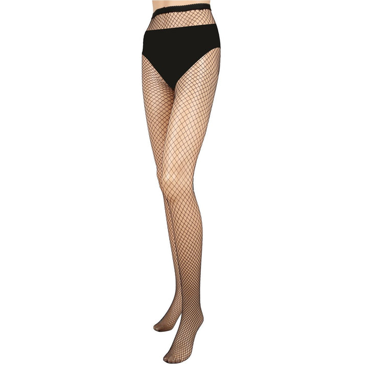 Women Fishnet Tights High Waist Stretchy Mesh Stockings Black Size S M L Image 1