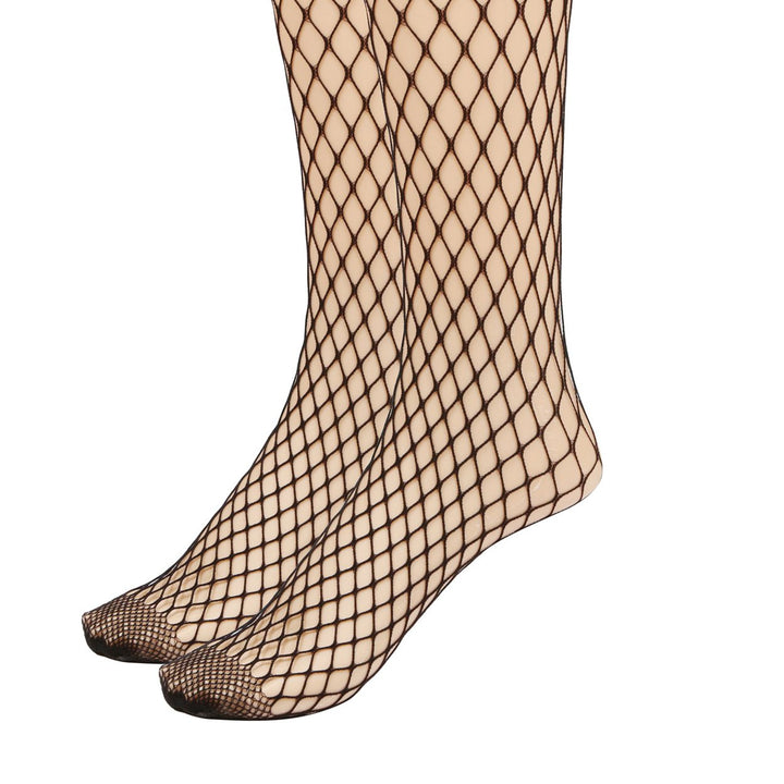 Women Fishnet Tights High Waist Stretchy Mesh Stockings Black Size S M L Image 1