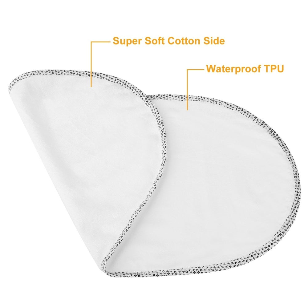 3Pcs Waterproof Changing Pad Liners Washable Reusable Changing Pad Cover Liners Cotton Surface Bassinet Changing Pad For Image 2