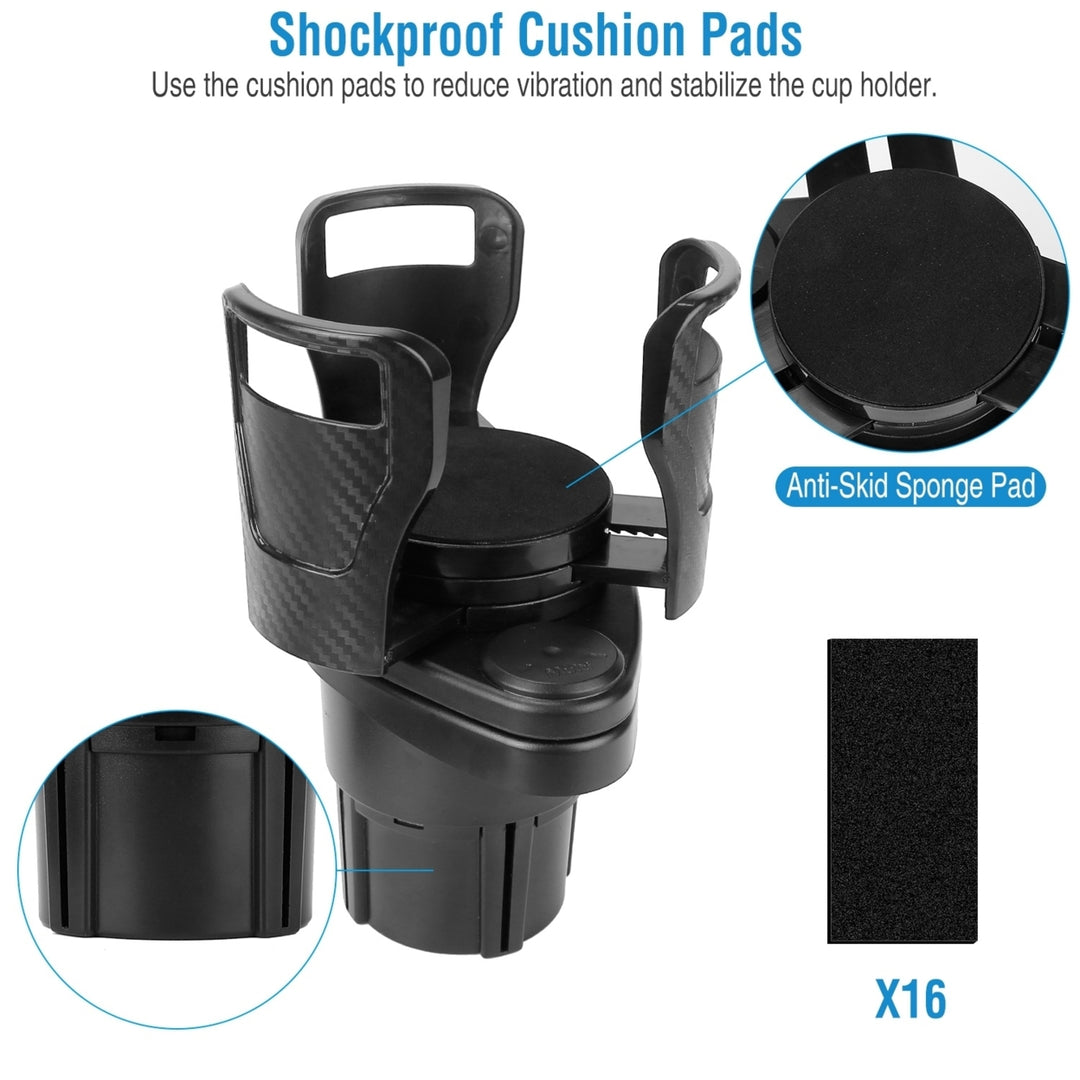 SKUSHOPS 2 In 1 Car Cup Holder Extender Adapter 360 Rotating Dual Cup Mount  Organizer Holder For Most 20 oz Up To 5.9in Coffee