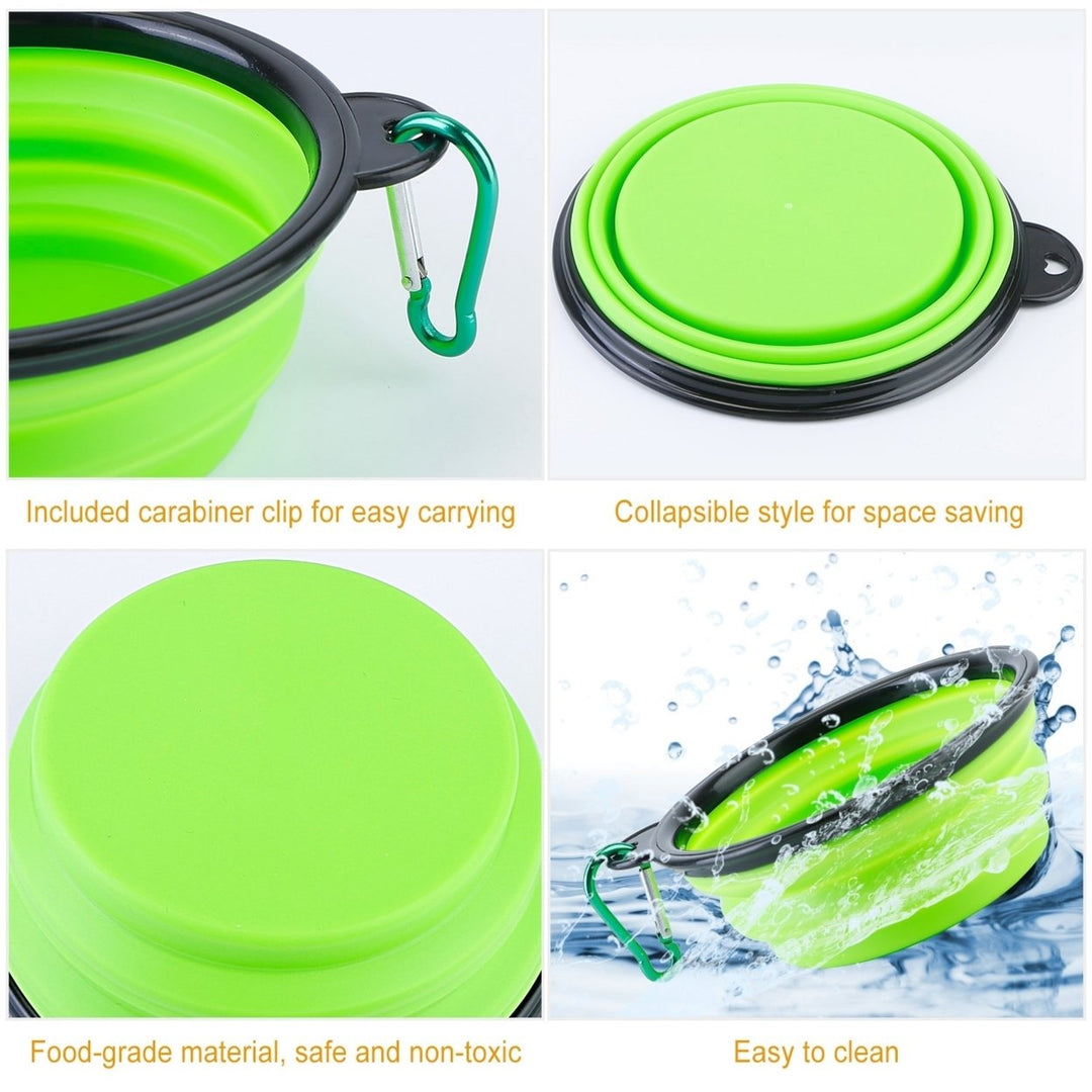 4Pcs Silicone Collapsible Dog Bowls BPA Free Portable Cat Dog Food Water Bowl Image 2