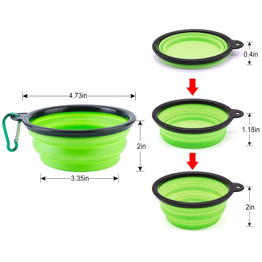 4Pcs Silicone Collapsible Dog Bowls BPA Free Portable Cat Dog Food Water Bowl Image 4