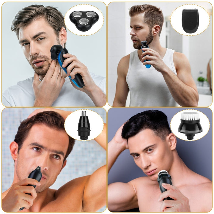 4 In 1 Electric Shaver for Men IPX7 Waterproof Cordless Rechargeable Razor Image 3