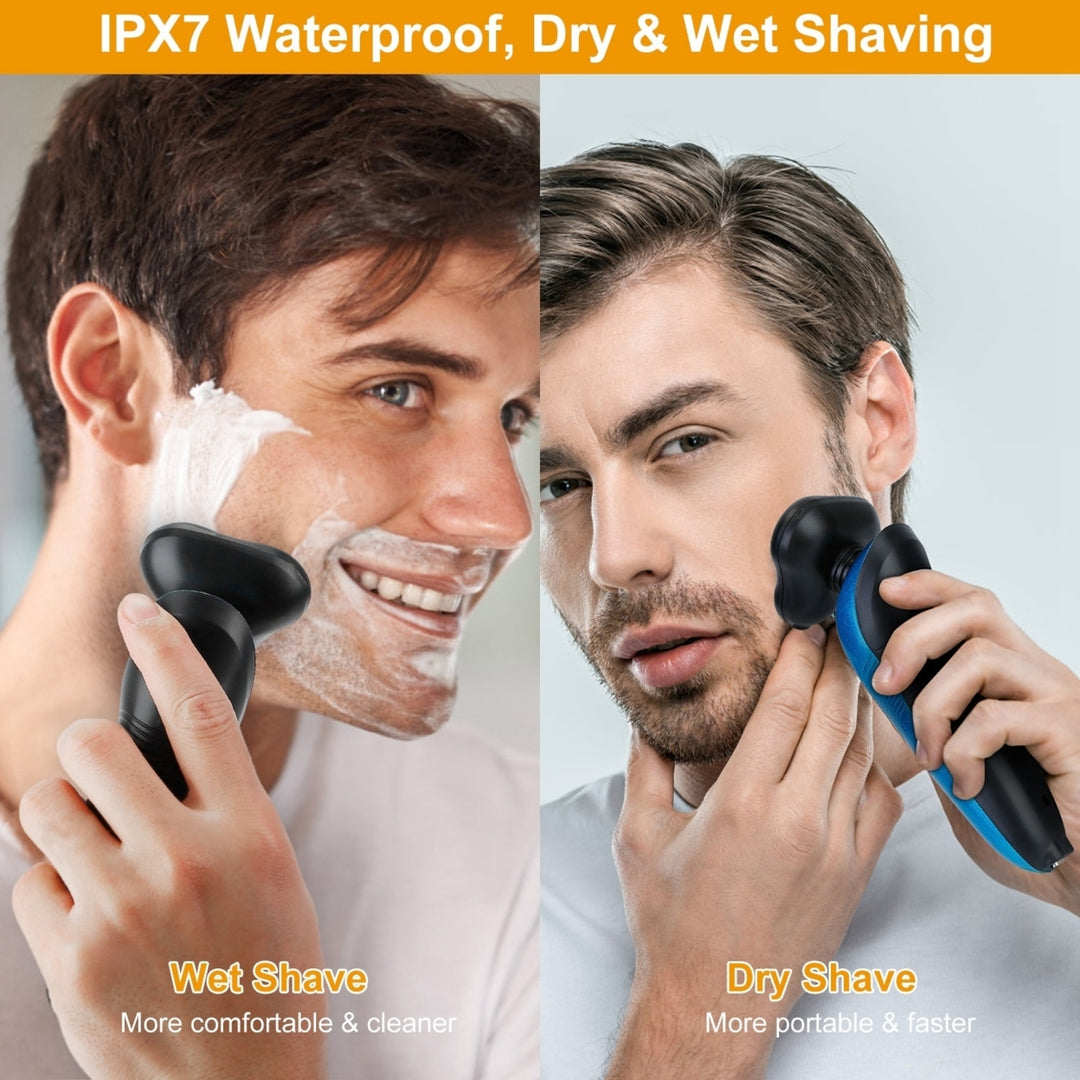 4 In 1 Electric Shaver for Men IPX7 Waterproof Cordless Rechargeable Razor Image 4