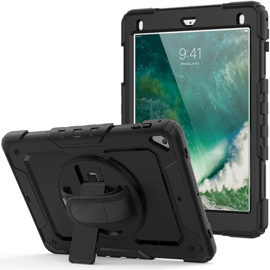 navor Rugged Cover with Rotating Stand Hand Strap Built in Screen Protector Shockproof Heavy Duty Protective Cover- Image 1