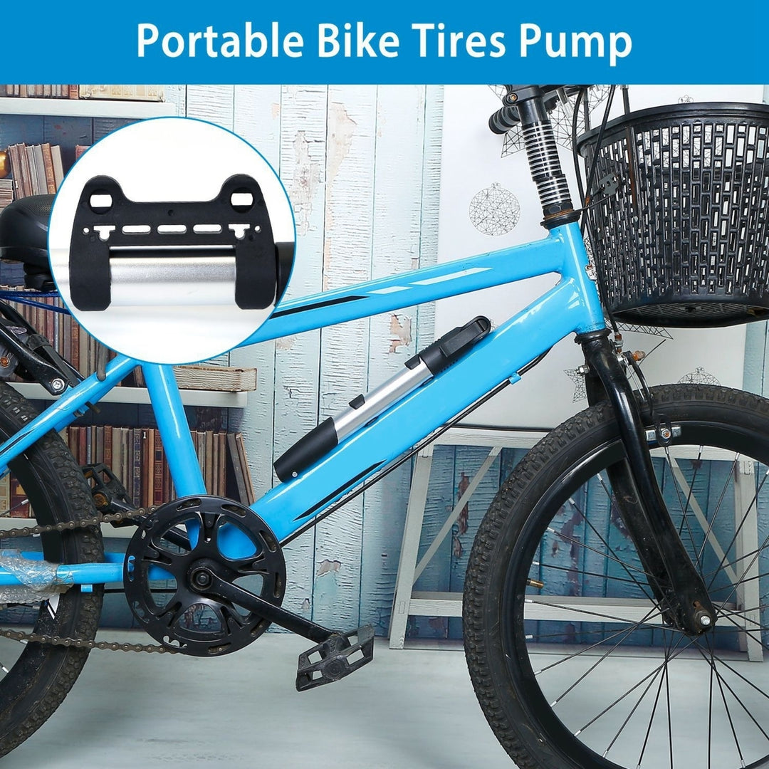 Mini Bike Pump Portable Tire Inflator Aluminum Alloy 120PSI Presta Schrader Image 4