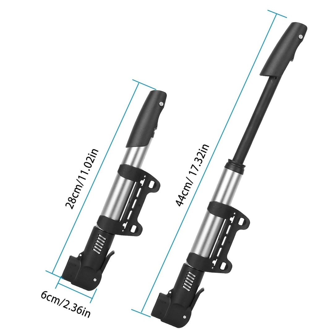 Mini Bike Pump Portable Tire Inflator Aluminum Alloy 120PSI Presta Schrader Image 6