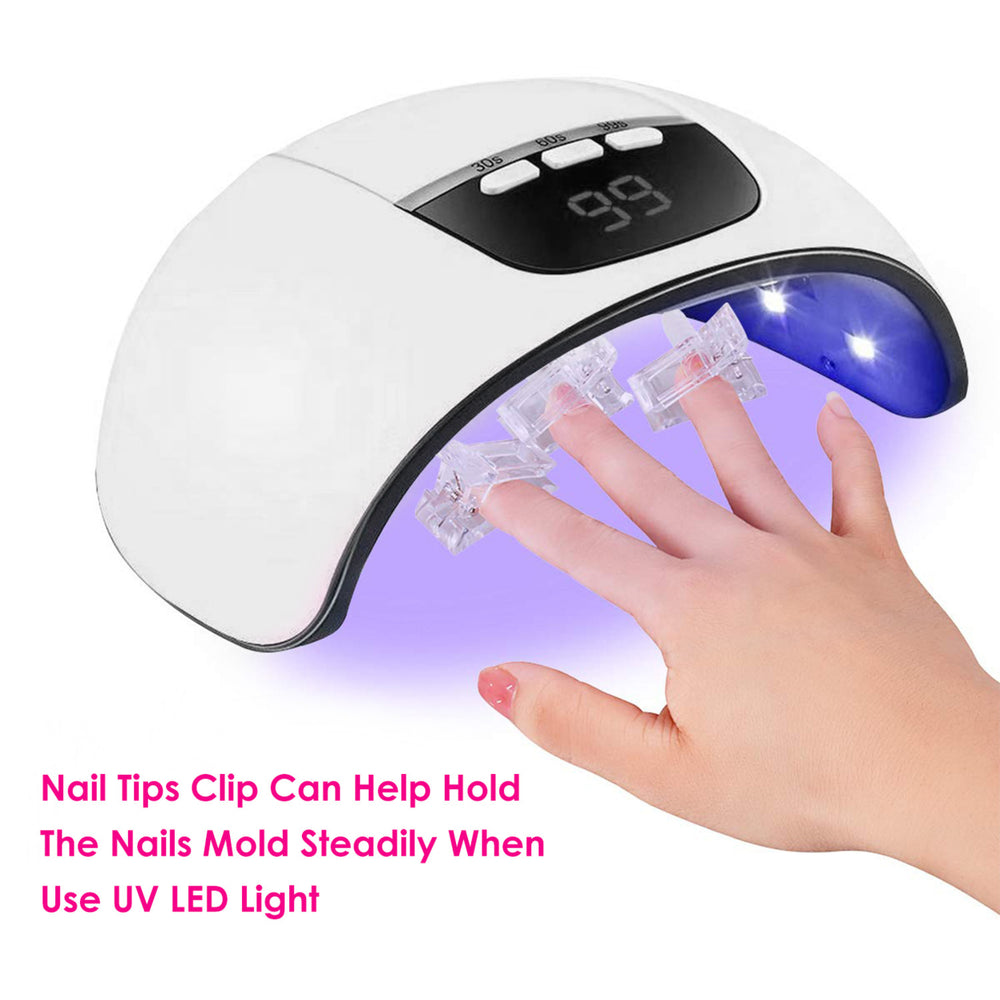 20Pcs Nail Tip Clips Quick Building Poly Gel UV LED Builder DIY Transparent Finger Tip Extension Tool Image 2