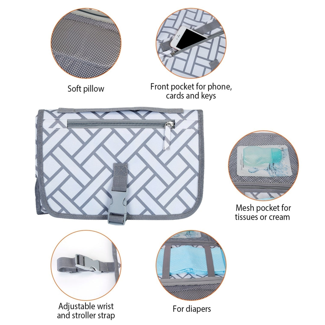 Foldable Baby Diaper Changing Pad Portable Diaper Changing Station Waterproof Nappy Changing Travel Mat Image 3