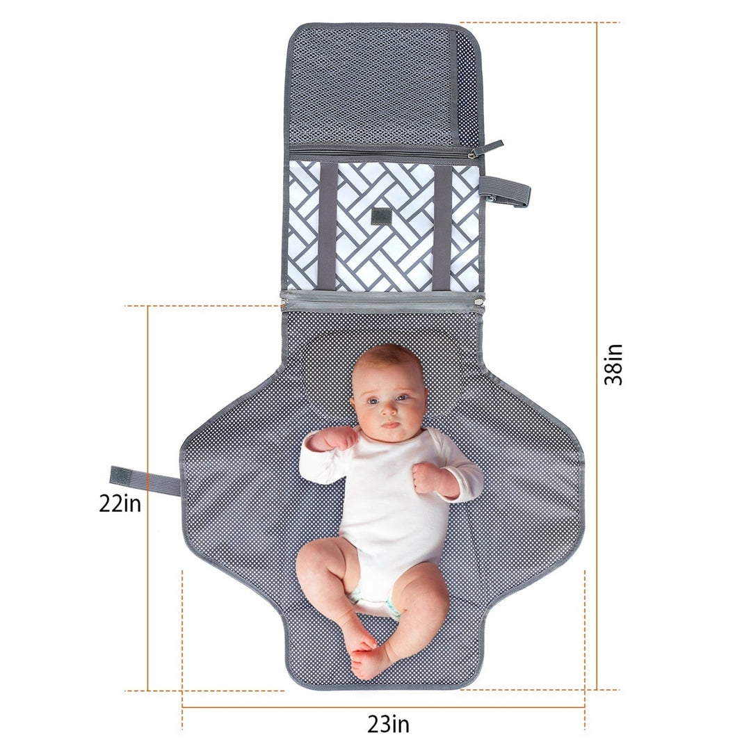 Foldable Baby Diaper Changing Pad Portable Diaper Changing Station Waterproof Nappy Changing Travel Mat Image 4