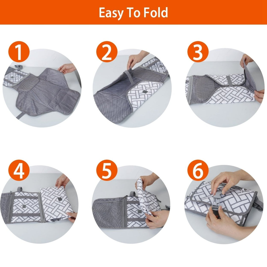 Foldable Baby Diaper Changing Pad Portable Waterproof Travel Mat 600D Oxford Cloth Image 6