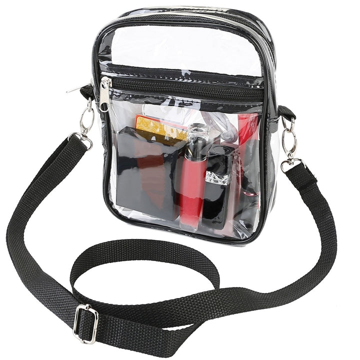 Clear Crossbody Bag Stadium Approved Clear Purse Transparent Small Shoulder Bag See Through Zip Pouch Tote Bag Handbag Image 1