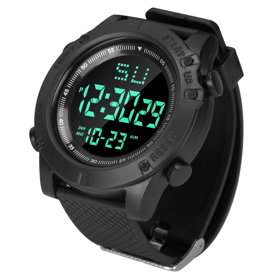 Men Digital Sports Watch Water-Resistant Military Wrist Watch LED Backlight Date Week Display Alarm Stopwatch Function Image 1