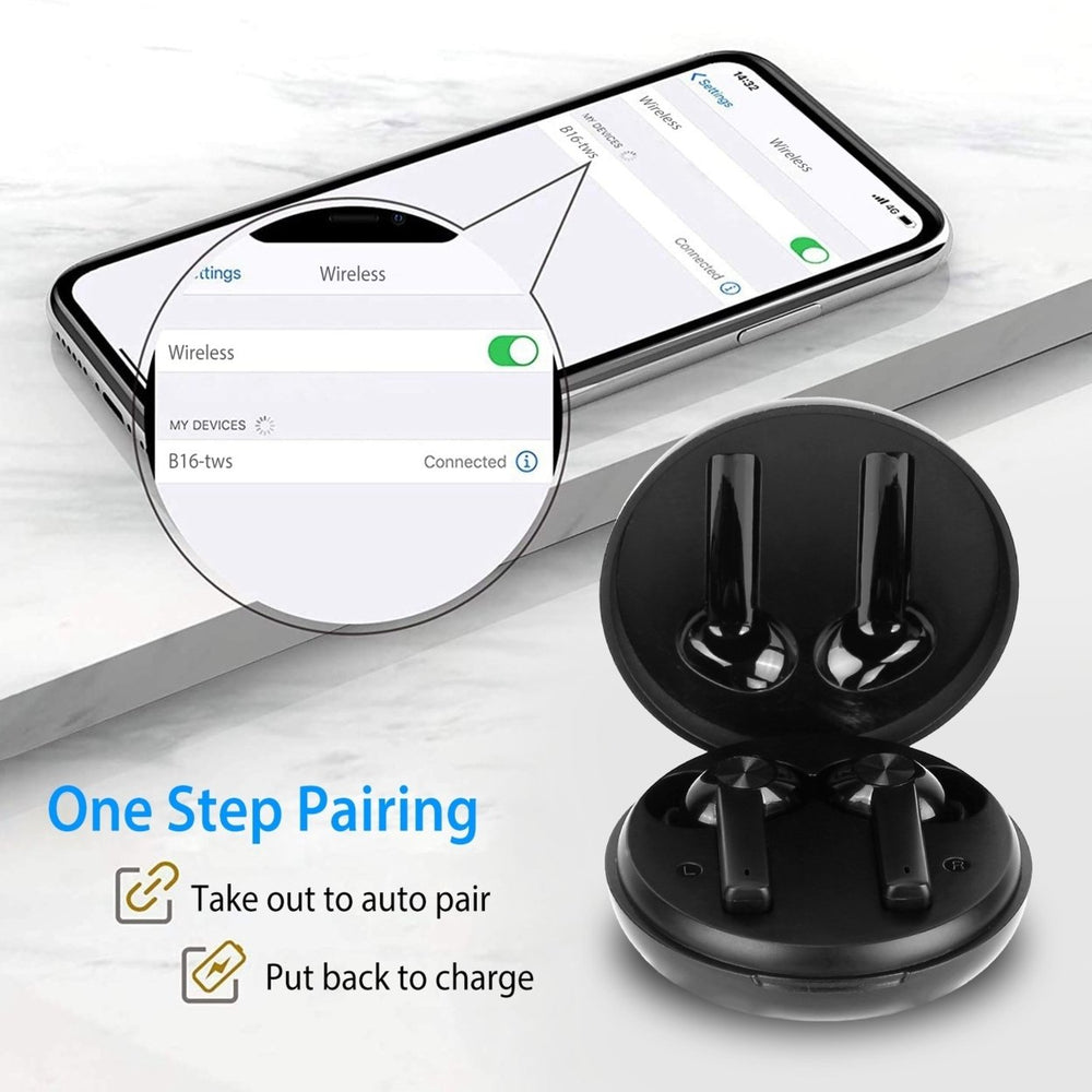 5.0 TWS Wireless Earbuds Touch Control Headphone in-Ear Earphone Headset Charging Case Built-in Mic Image 2