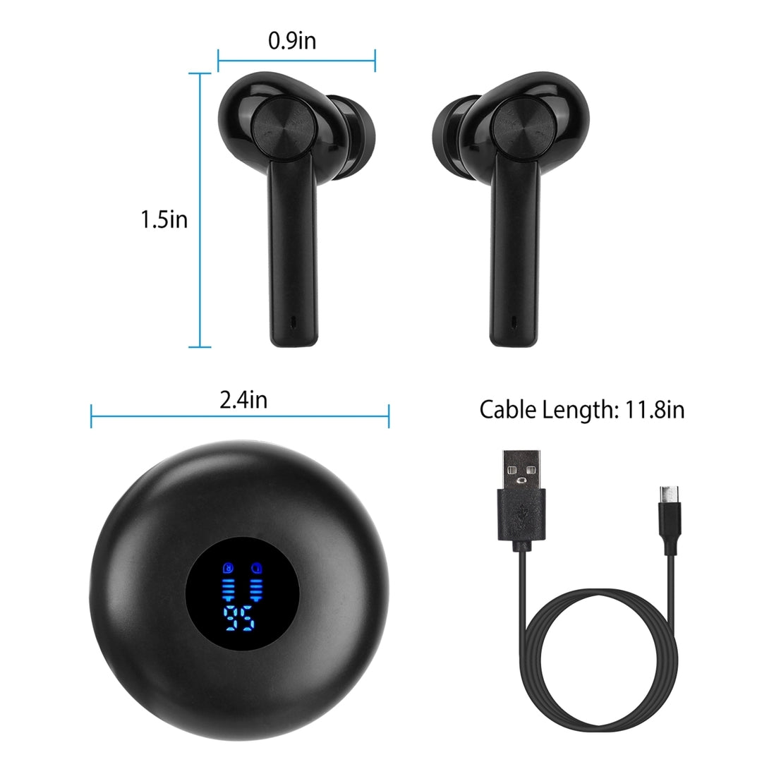 5.0 TWS Wireless Earbuds Touch Control Headphone in-Ear Earphone Headset Charging Case Built-in Mic Image 6