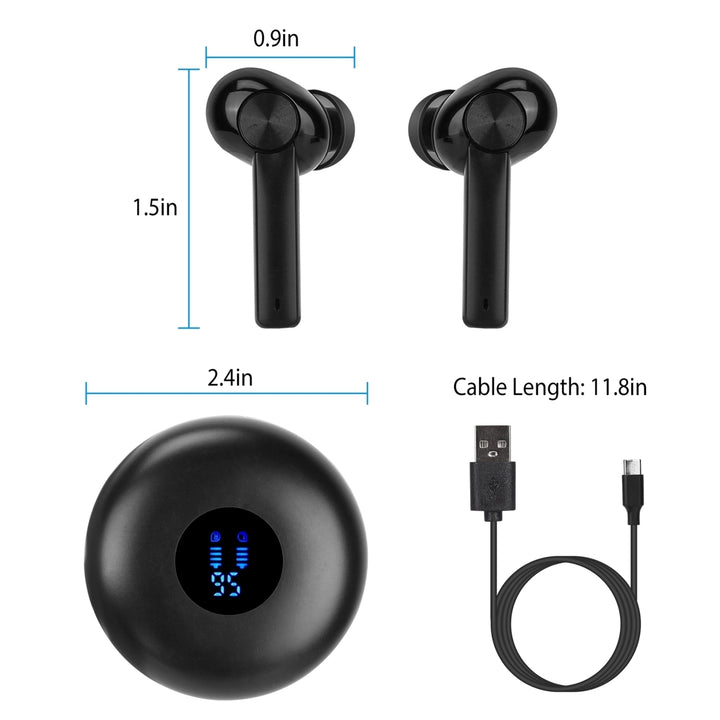 5.0 TWS Wireless Earbuds Touch Control Headphone in-Ear Earphone Headset Charging Case Built-in Mic Image 6