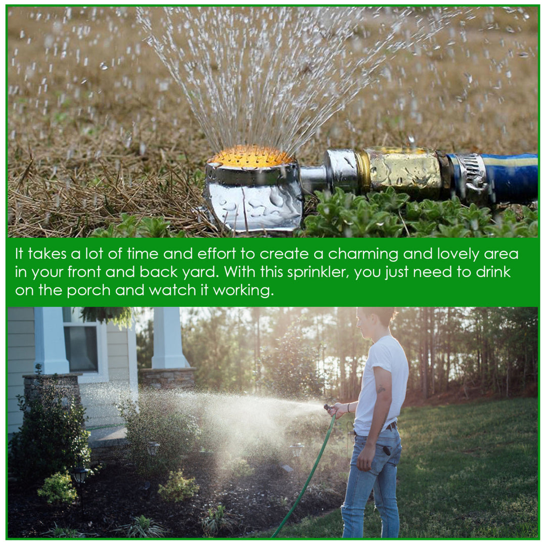 2Pcs Circular Spot Sprinkler 360 Degree Small Circle Sprinkler with Gentle Water Flow Covers up to 30FT Diameter Lawn Image 4