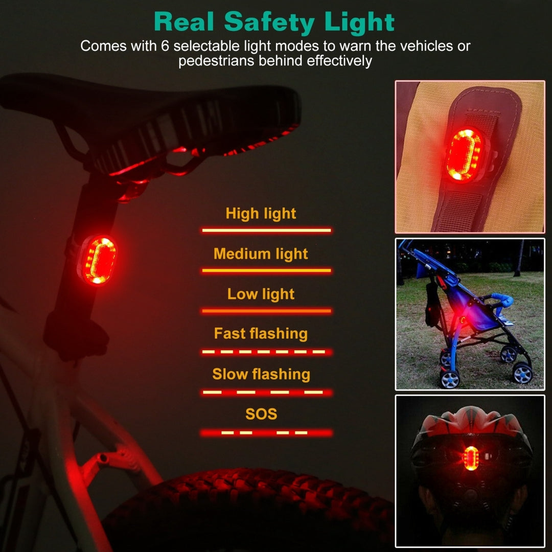 Bike Headlight Taillight Set USB Rechargeable Bicycle Safety Lamp IPX4 Waterproof Bicycle LED Front Light Taillight Image 3