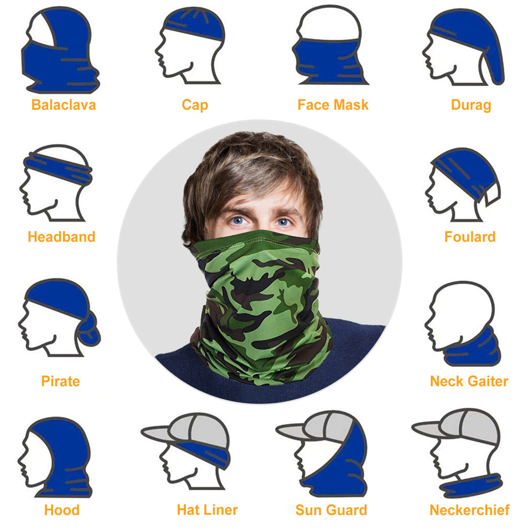 Set of 6 Summer Neck Gaiter UV Sunscreen Protection Face Mask Scarf Breathable Cooling Shield Coverings For Cycling Image 4