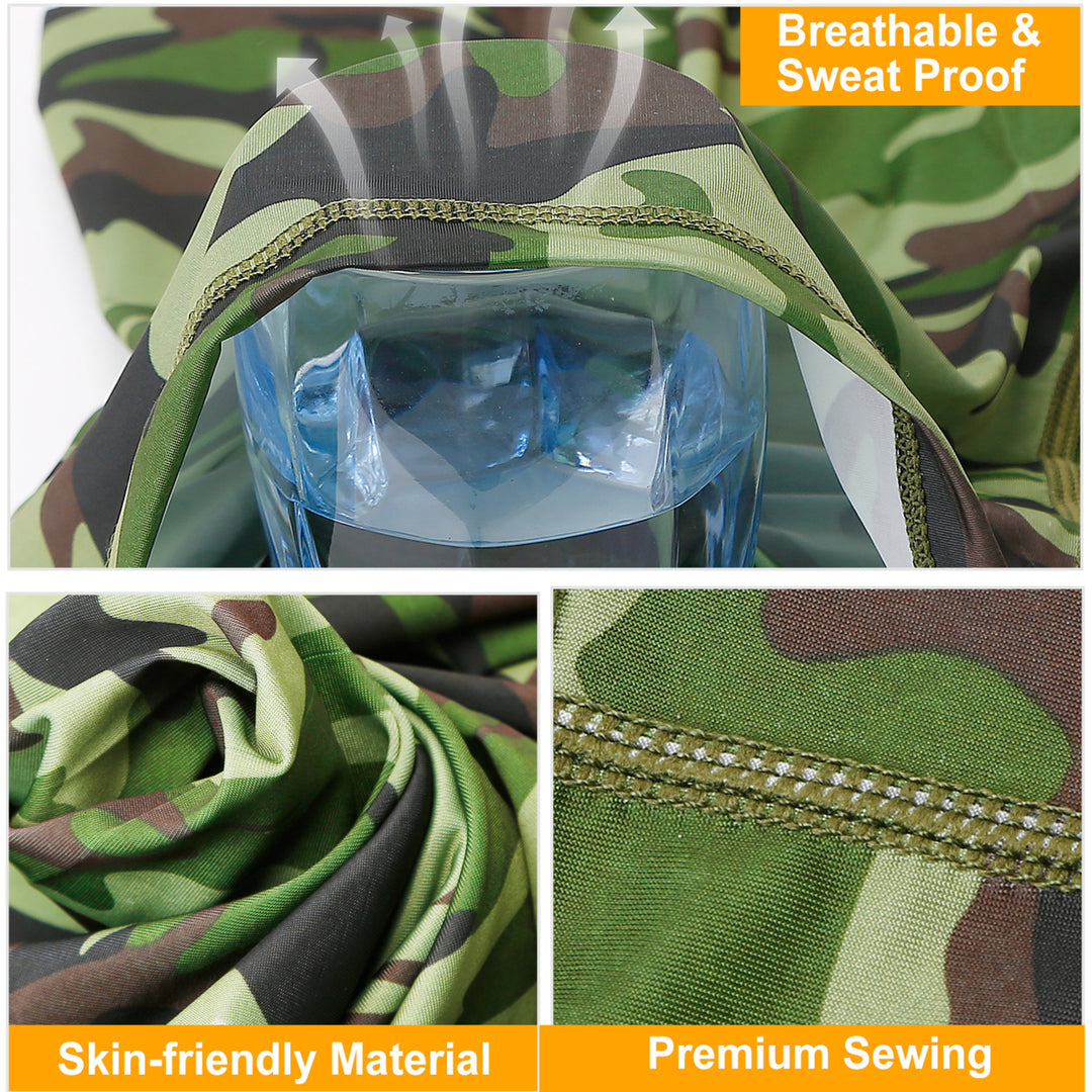 Set of 6 Summer Neck Gaiters UV Protection Cooling Face Masks Camouflage Ice Silk Image 4