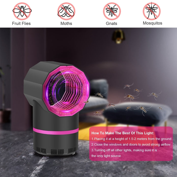 Electric Mosquito Killer Light Indoor Bug Zapper Fruit Fly Insect Trapper UV Light Trap Lamp USB Cable Image 4