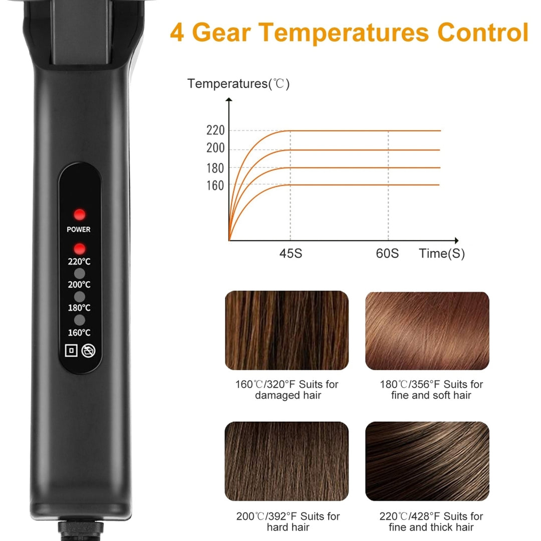 Electric Hair Straightener 4 Temperature Scissor Ceramic Flat Iron Wet Dry Use Bangs Splint Glider Hair Clip Image 3