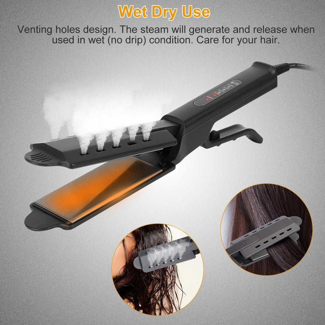 Electric Hair Straightener 4 Temperature Scissor Ceramic Flat Iron Wet Dry Use Bangs Splint Glider Hair Clip Image 4