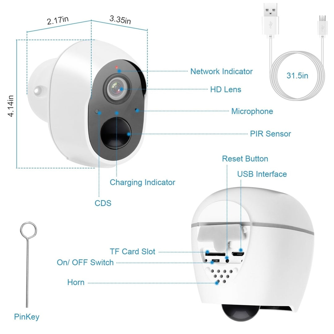 1080P FHD WiFi IP Camera Two-Way Audio Security Surveillance Camera IP65 Waterproof Motion Sensor Night Vision Network Image 4