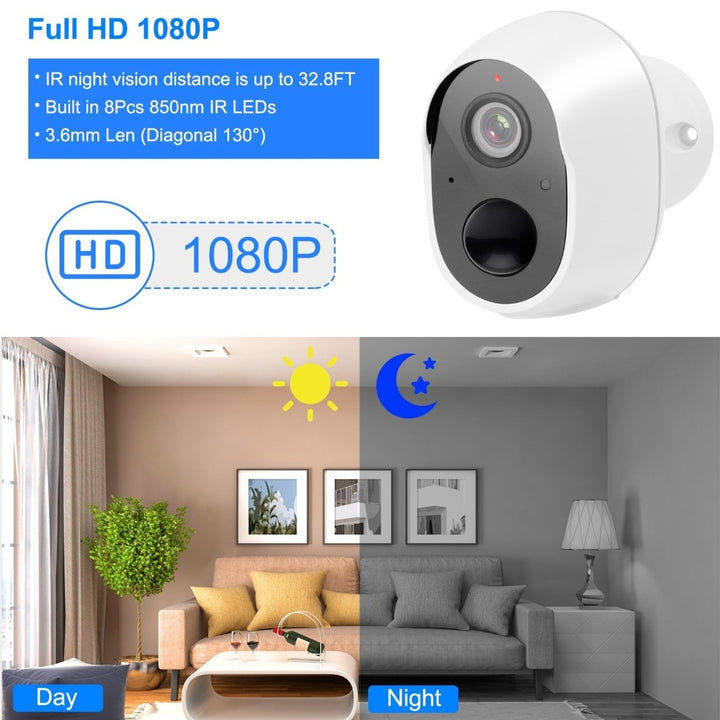 1080P WiFi IP Camera Waterproof with Night Vision Two-Way Audio Motion Detection Image 4