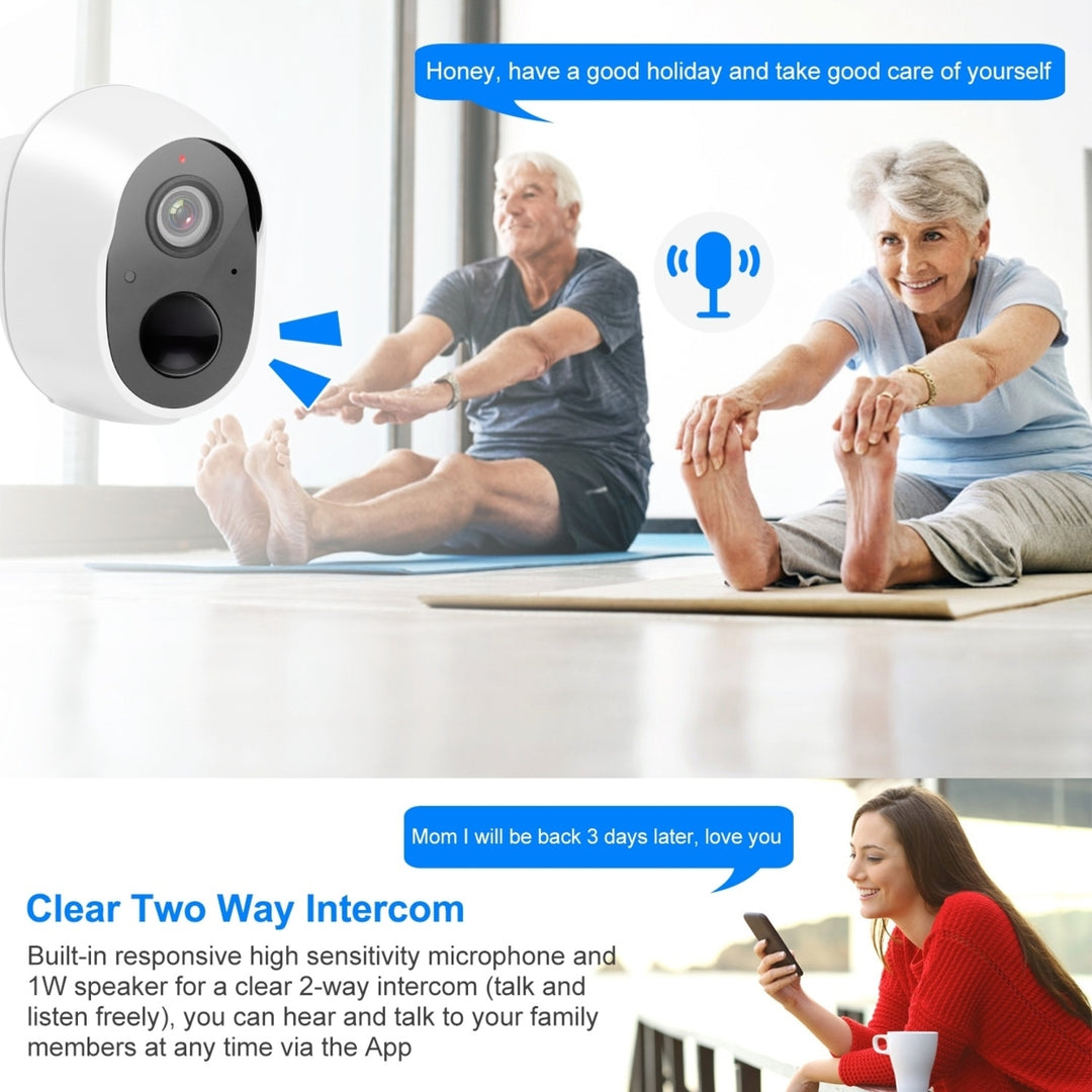 1080P WiFi IP Camera Waterproof with Night Vision Two-Way Audio Motion Detection Image 6