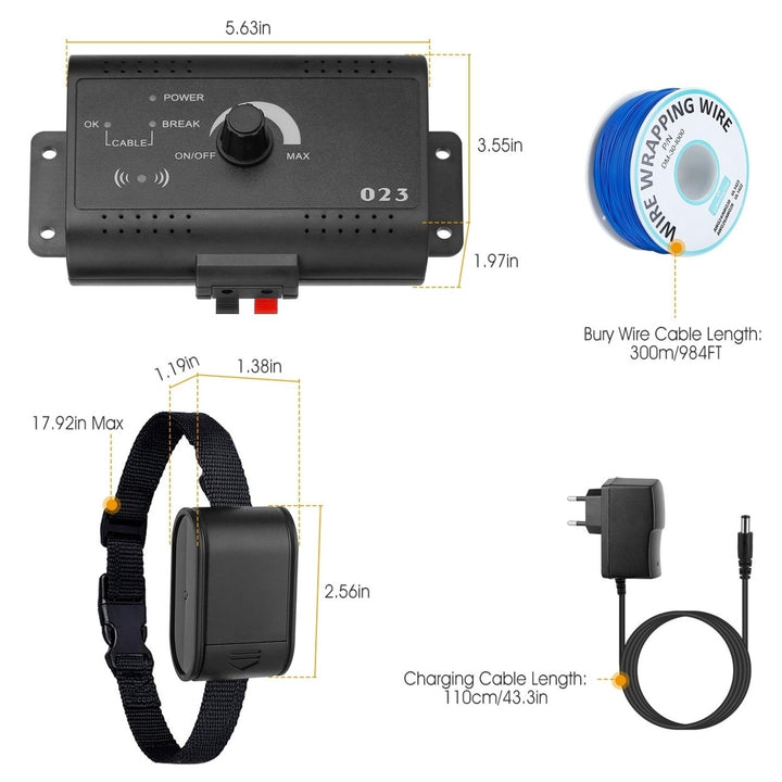 Electric Dog Fence System with Water Resistant Collar for Small Medium Large Dogs Image 2