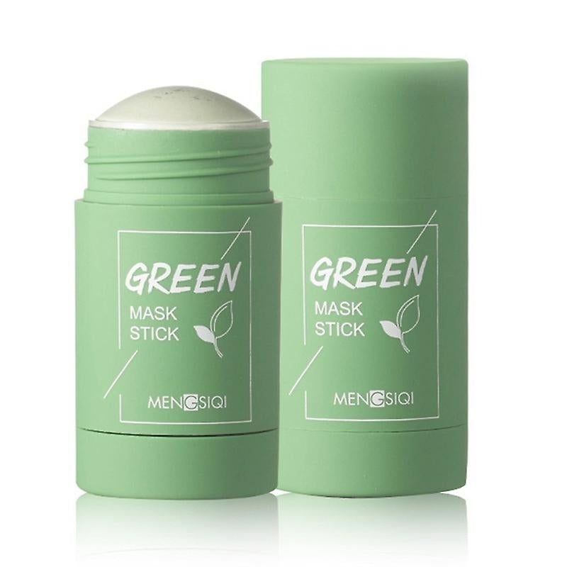 Green Tea Mask Solid Face Cleansing Mask Stick Oil Control Moisturizing Mud Mask Image 2