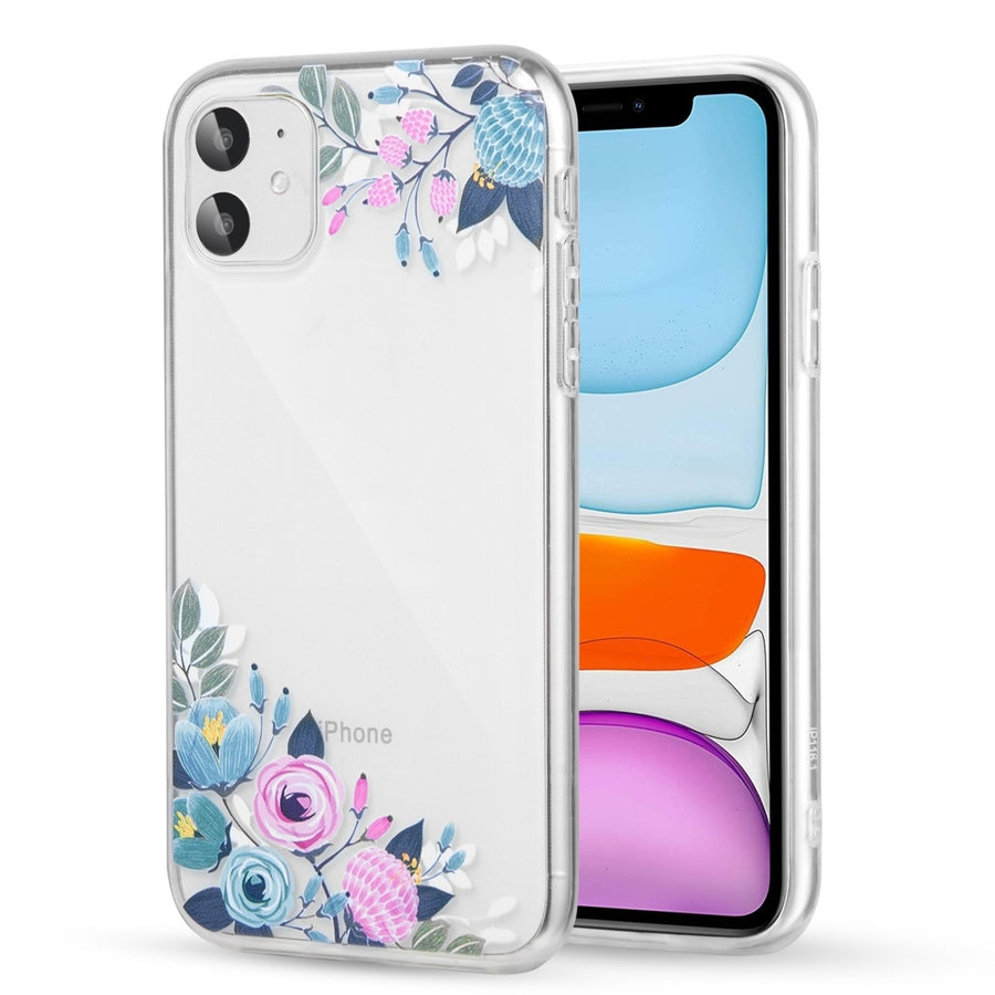 navor Clear Case Cute Flower Design Compatible with iPhone 11 6.1 inch Soft and Flexible TPU Slim Shockproof Image 1