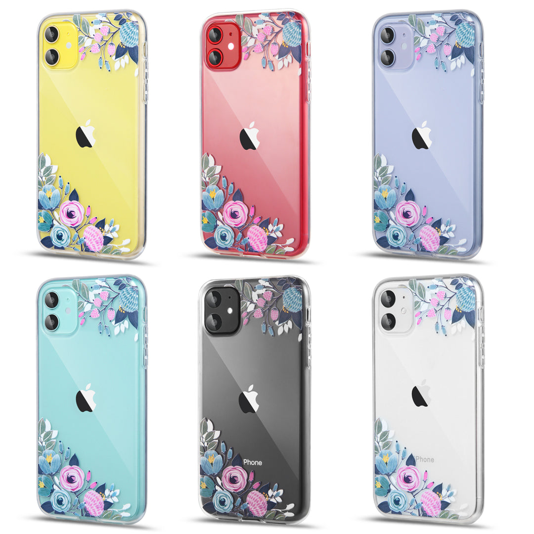 navor Clear Case Cute Flower Design Compatible with iPhone 11 6.1 inch Soft and Flexible TPU Slim Shockproof Image 4