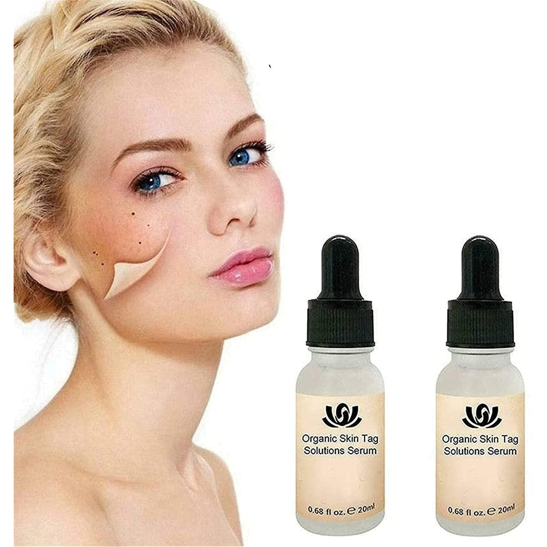 2pcs Organic Tags Solutions Serum Spot Purifying Serum Mole Remover Repair Cream Oil Image 1