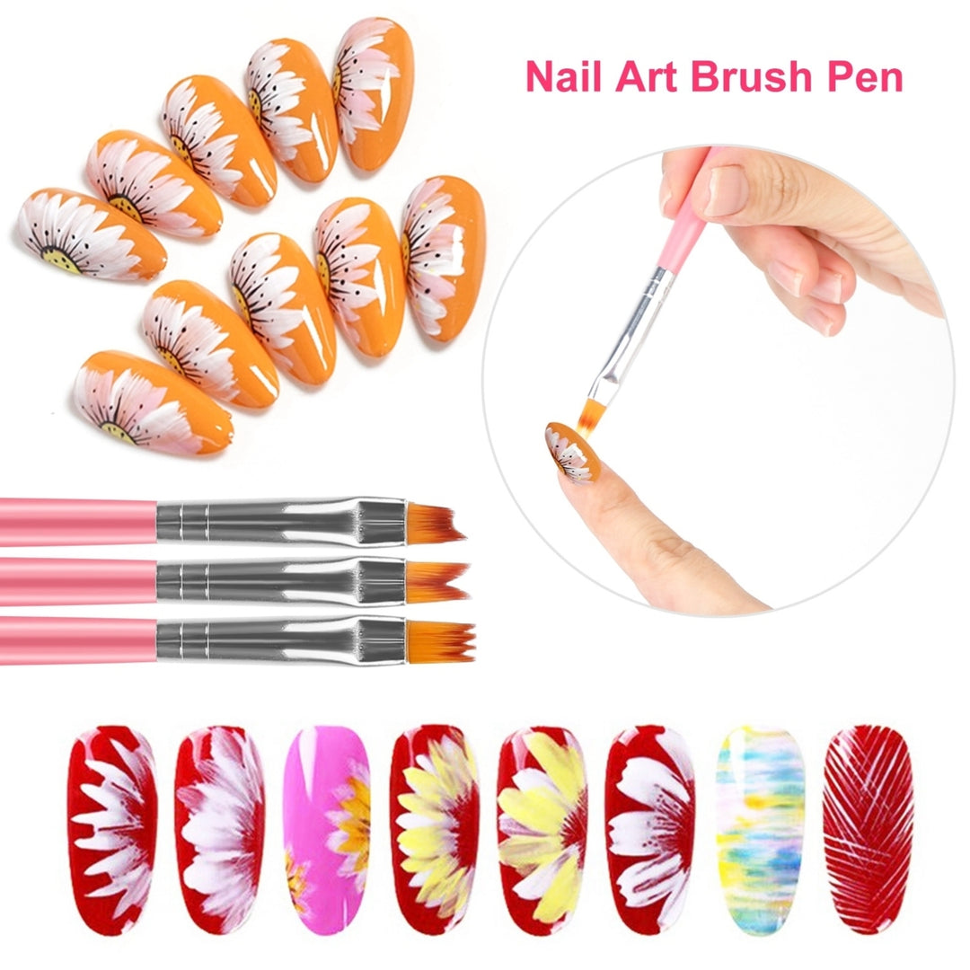 8PCS Nail Art Brush 3D Bloom Flower Painting Pen Set UV Gel Flower Drawing Manicure Nail Art Polish Brush For Image 4
