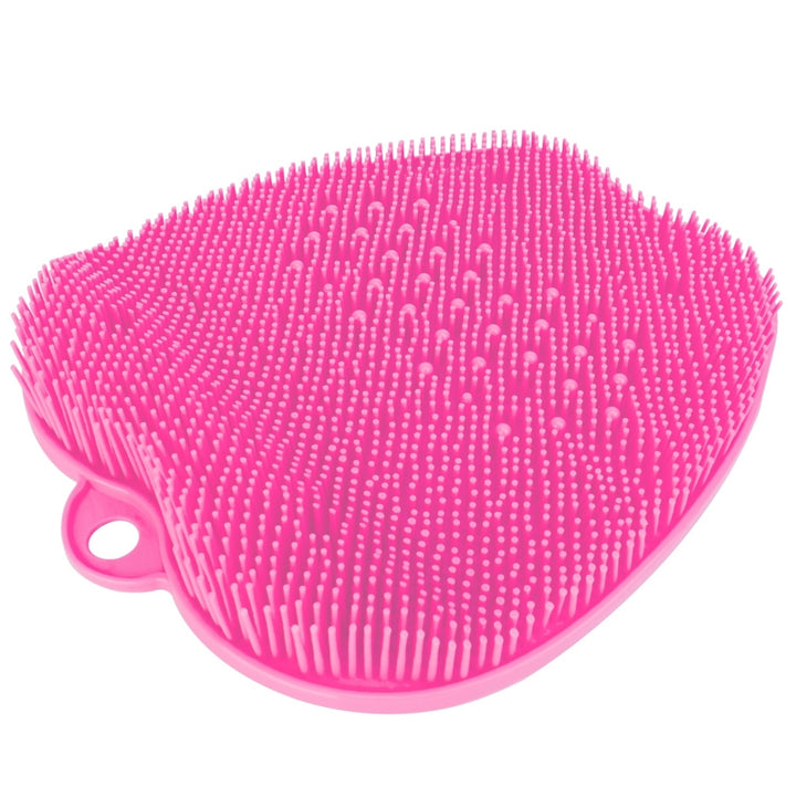 Shower Foot Scrubber Foot Massager Exfoliation Cleaner Mat Improve Foot Circulation Scrubber Anti-slip Suction Cups Pink Image 1