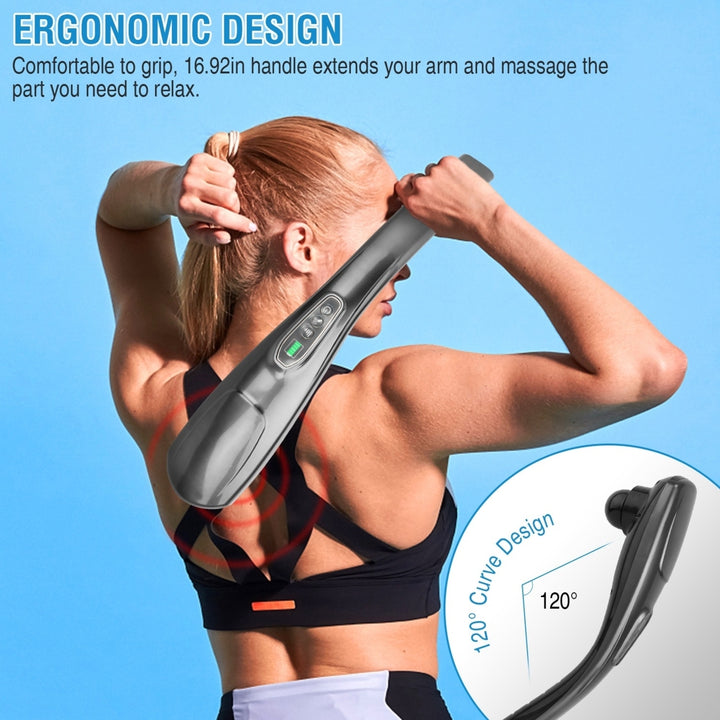 Cordless Handheld Electric Massager Deep Tissue 12 Modes 10 Intensity Rechargeable Image 6