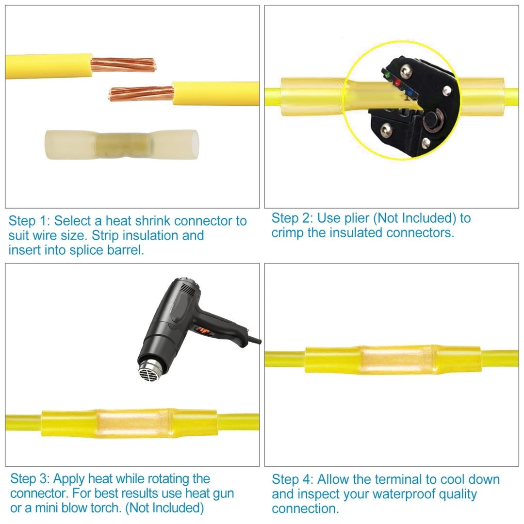 300Pcs Waterproof Heat Shrink Butt Connectors Solder Seal Insulated Wire Terminals Image 3