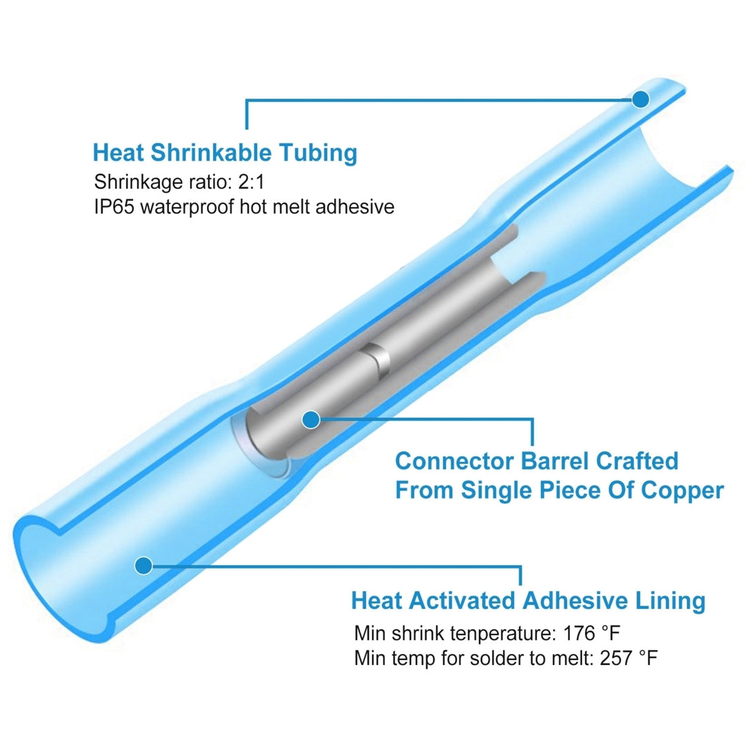 300Pcs Waterproof Heat Shrink Butt Connectors Solder Seal Insulated Wire Terminals Image 4