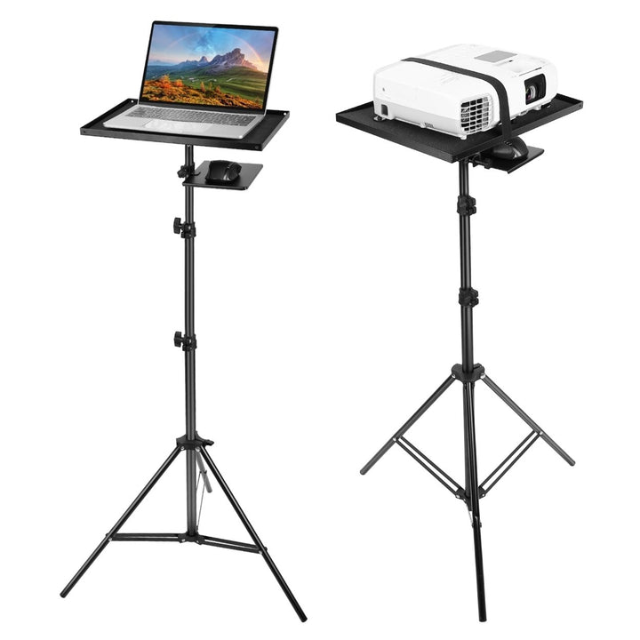 Adjustable Laptop Projector Tripod Stand Black Durable Portable 27 to 74 Inch Image 1