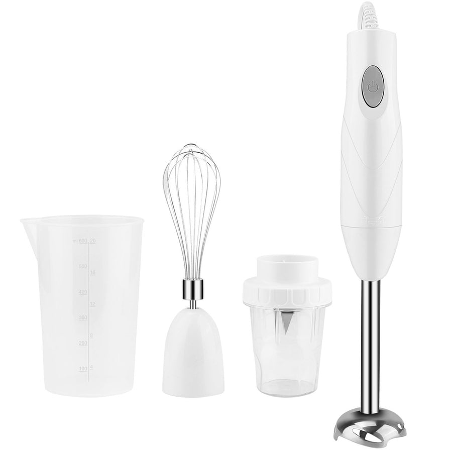 3-In-1 Immersion Hand Blender Multifunctional Stick Blender Mixer Grinder Stirring Steel Blades 600ml Mixing Beaker Milk Image 1