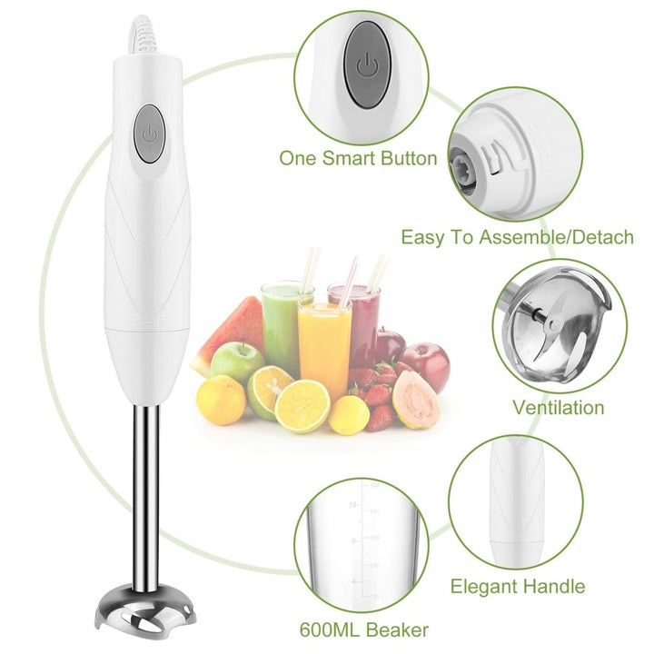 3 In 1 Immersion Hand Blender Multifunctional Stick Mixer Grinder 600ml Beaker Image 4