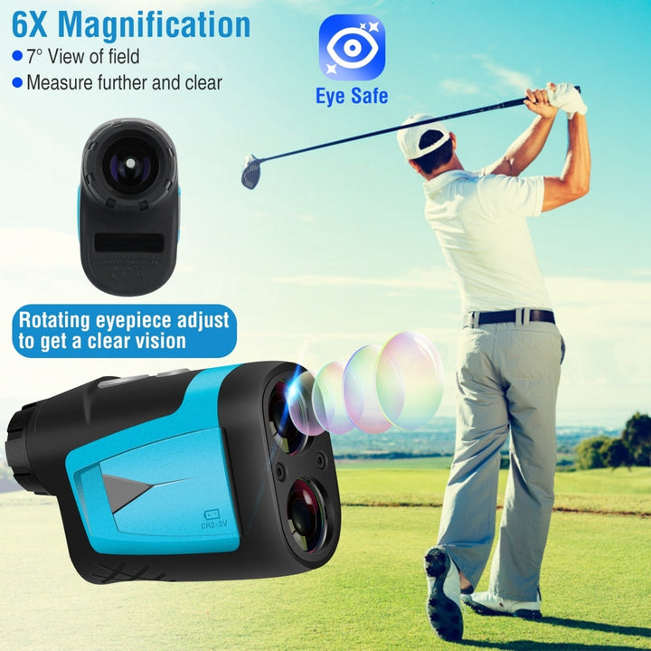 Professional Precision Laser Golf Rangefinder 656Yard 6X Magnification Distance Angle Speed Measurement For Golf Hunting Image 4